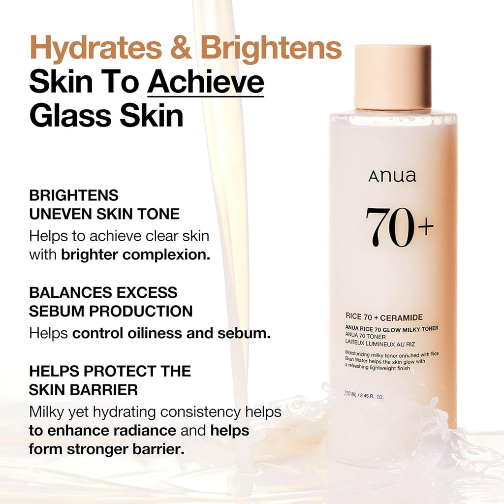 RICE 70 GLOW MILKY TONER 250ml